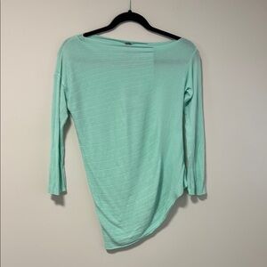 NWT Cristina Gavioli Mint Green Asymmetrical top with 3/4 Sleeves